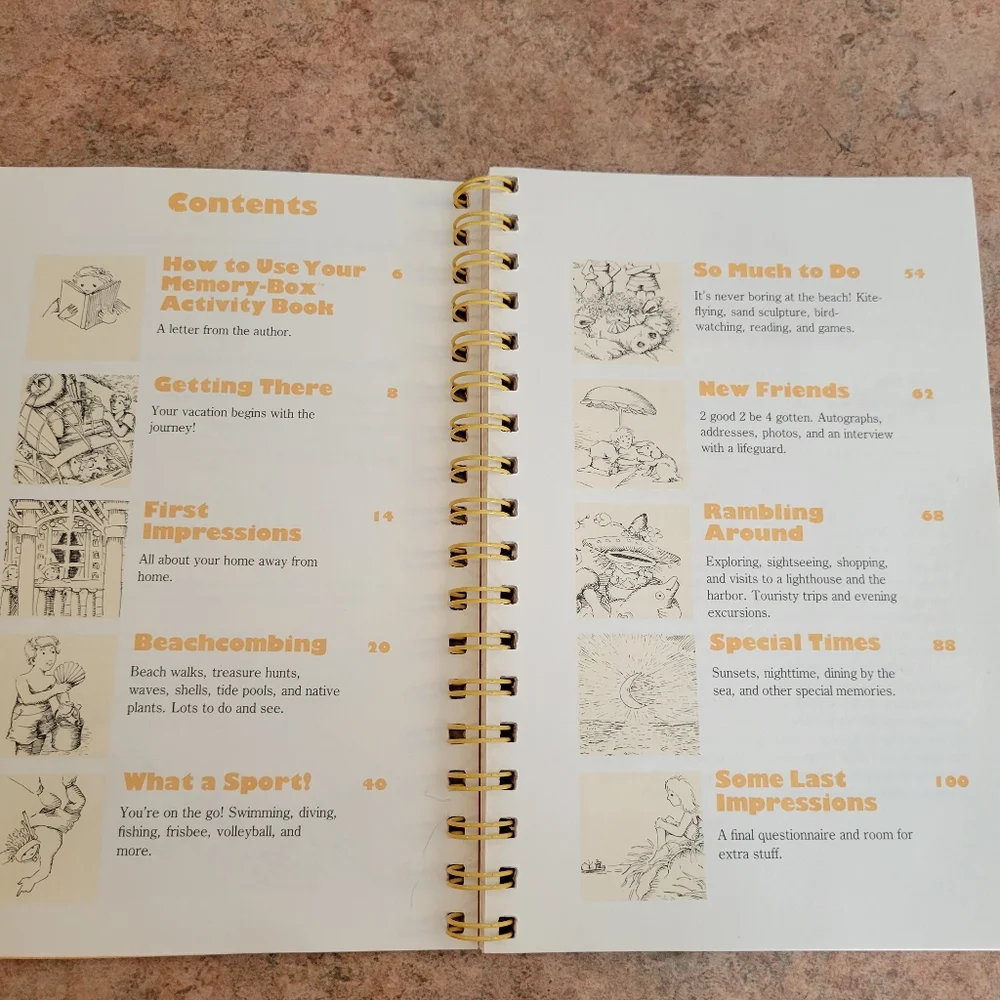 My Trip To The Beach ~ A Memory-Box Activity Book Set  ~ 1987 ~ FINAL PRICE!